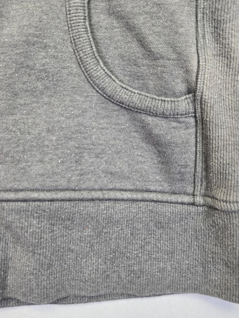 Lululemon Scuba Jacket Full Zip Hoodie Size 8 Grey Sparkle